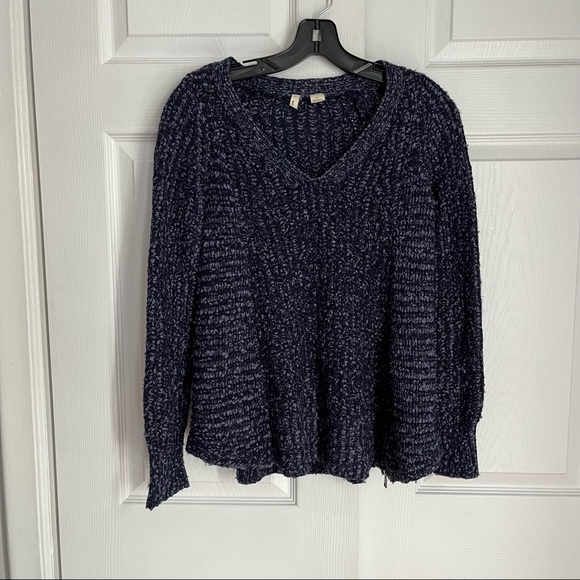 ANTHROPOLOGIE MOTH PURPLE CHUNKY KNIT ZIP SWEATER - Picture 2 of 7